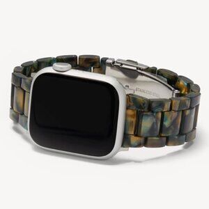 Apple Watch Band in Green Tortoise Silver Hardware (New in Box)